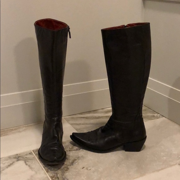 Jo Ghost Italian Leather Knee High Boots - Picture 3 of 8